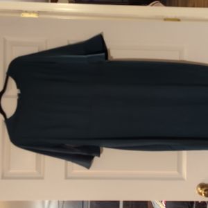 Green, Old Navy, 3/4 ruffled sleeve dress